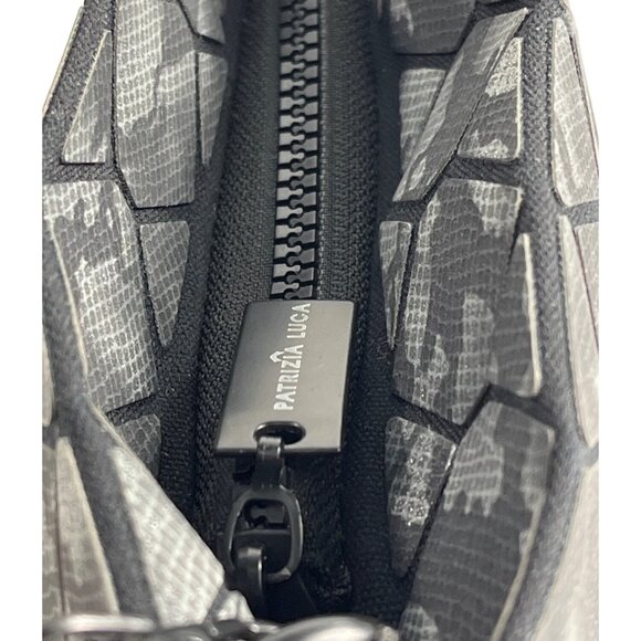 Patrizia Luca Women's Black Geo Tile & Chain Strap Shoulder Crossbody Bag Sz S - Picture 7 of 12